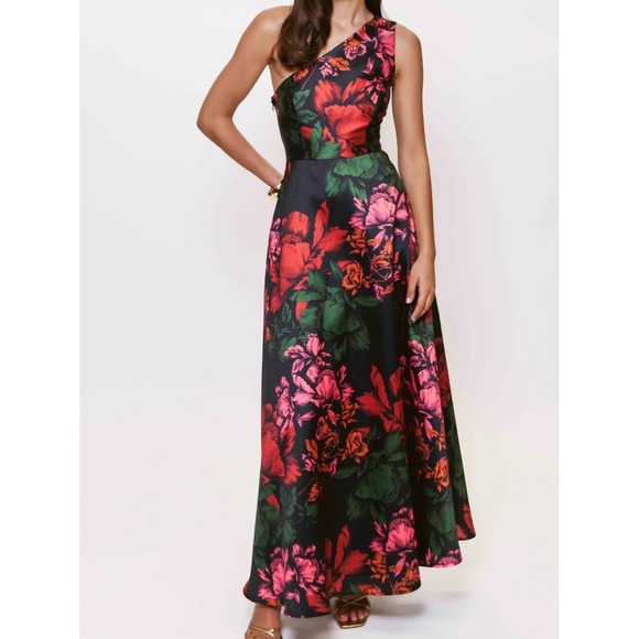 Hutch Dresses & Skirts - Hutch Cassandra One Shoulder Floral Mikado A-Line Maxi Gown Size 22W NWT